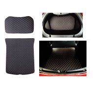 RSZX Car Trunk Mat Waterproof Black Rubber Car Trunk Cover Protectors Compatible Tesla Model 3 (Front and Rear Trunk Mat) (Red)