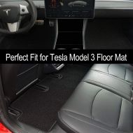 RSZX Car Floor Mats All Weather - Rubber, Highest Quality Durable Rubber Fireproof Classic Loop Car Carpet Compatible Tesla Model 3(3 pieces/set)