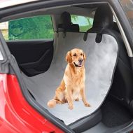 RSZX Car Dog Seat Cover with Hammock Car Trunk Waterproof Pet Cargo Cover Pet Back Seat Covers Compatible Tesla Model S Model 3