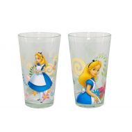 RSquared Disney Glass Alice in Wonderland Tumbler, 16-Ounce, Set of 2