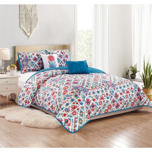  RT Designers Collection Tatyana 5-Piece Quilt Set - Queen