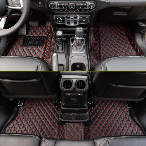  RT-TCZ 2018 Jeep Wrangler JL Custom Accessories Armor 3-Piece All Season Waterproof Rubber Floor Mat