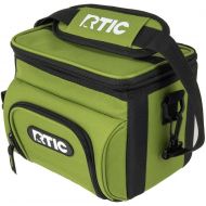 RTIC Day Cooler 6, Green, Soft Sided Insulated Bag, Keeps Ice Cold All Day, Dual Compartment, Leak Proof