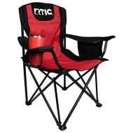 RTIC Folding Camping Chair, Red & Black, Portable Outdoor Camping Chair with Arm Rest, Built-in 4 Can Cooler, Folds Quickly for Easy Storage in Carry Bag
