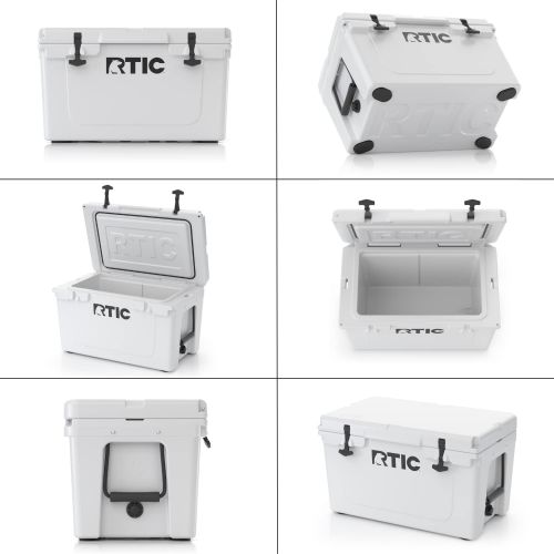  RTIC Ice Chest Hard Cooler, Heavy Duty Rubber Latches, 3 Inch Insulated Walls, 45 Quart