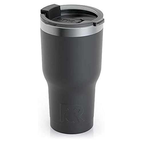  [아마존베스트]RTIC Tumbler, 20 oz, Black, Insulated Travel Stainless Steel Mug, Hot Or Cold Drinks, with Splash Proof Lid