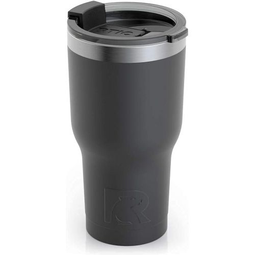  [아마존베스트]RTIC Tumbler, 20 oz, Black, Insulated Travel Stainless Steel Mug, Hot Or Cold Drinks, with Splash Proof Lid