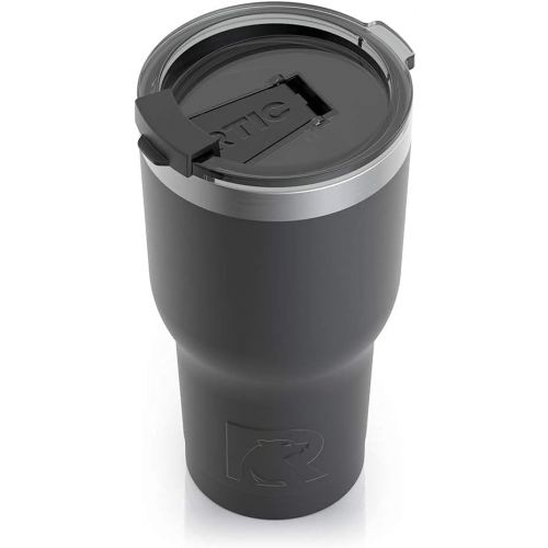  [아마존베스트]RTIC Tumbler, 20 oz, Black, Insulated Travel Stainless Steel Mug, Hot Or Cold Drinks, with Splash Proof Lid