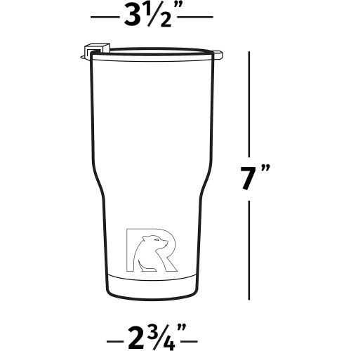  [아마존베스트]RTIC Tumbler, 20 oz, Black, Insulated Travel Stainless Steel Mug, Hot Or Cold Drinks, with Splash Proof Lid