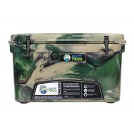 RTIC Frosted Frog Green Camo 45 Quart Ice Chest Heavy Duty High Performance Roto-Molded Commercial Grade Insulated Cooler