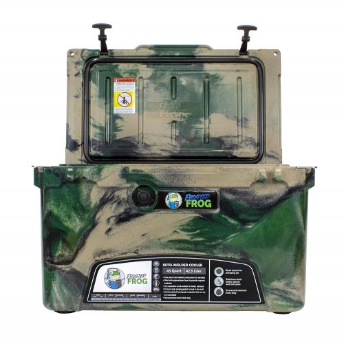  RTIC Frosted Frog Green Camo 45 Quart Ice Chest Heavy Duty High Performance Roto-Molded Commercial Grade Insulated Cooler