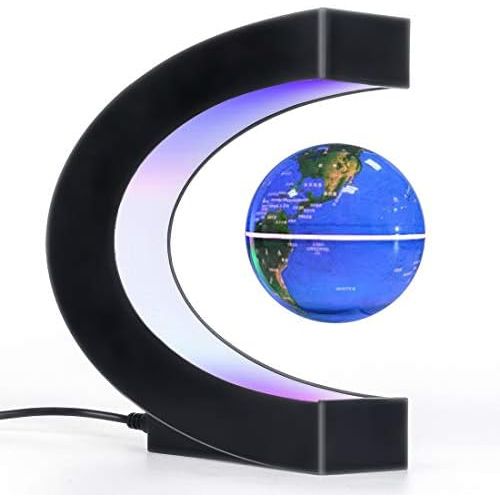  [아마존베스트]RTOSY Magnetic Levitation Floating Globe with LED Light, Desk Gadget Decor, Fixture Floating Globes & Shade, Cool Tech Gifts for Men/Father/Husband/Boyfriend/Kids/Boss, Great gift idea (