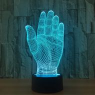 RTYHI 7 Color Change LED 3D Night Light Hand Shape 3D Luminarias Atmosphere Mood Table Lamp USB Touch Switch Xmas Gift,Bluetooth Speakers