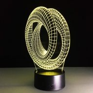 RTYHI Magical Optical Illusion 3D Mood Lamp USB Table Decorative Lamp Roller Spiral Bulb Illusion Luminaria,Remote Touch Switch