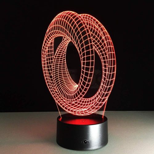  RTYHI Magical Optical Illusion 3D Mood Lamp USB Table Decorative Lamp Roller Spiral Bulb Illusion Luminaria,Remote Touch Switch