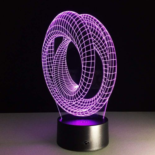  RTYHI Magical Optical Illusion 3D Mood Lamp USB Table Decorative Lamp Roller Spiral Bulb Illusion Luminaria,Remote Touch Switch