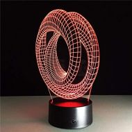 RTYHI Magical Optical Illusion 3D Mood Lamp USB Table Decorative Lamp Spiral Bulb Illusion Luminaria Art Deco Abstract 3D LED Gift,Remote Touch Switch