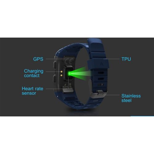  RTYou LEPLE S909 Smart Sports Watch Bracelet GPS Heart Rate Sleep Monitor (Blue)