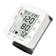 RUAMOZ Automatic Wrist Blood Pressure Cuff Monitor,Home Electronic Meter with Large LCD Screen AAA*2