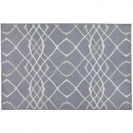 RUGGABLE Washable Stain Resistant Indoor/Outdoor, Kids, Pets, and Dog Friendly Accent Rug 3x5 Amara Grey