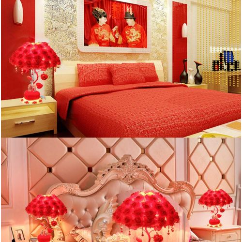  RUIDA Table Lamp, Rose Shade Lamp Desk Lamp, Rose Flower Tree Light for Living Room Bedroom Lamps, Bedside Reading Lamps & Jewelry Box, Resin Base, G14 2700k 500Lm 6W E26 Bulb Plug