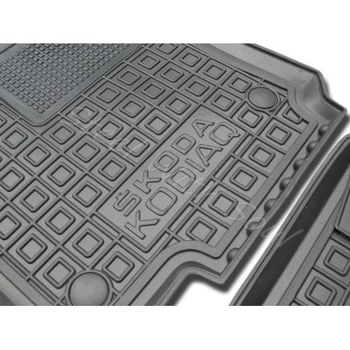  RUIYA AV-G Fully Tailored Rubber | Set of 5 Car Floor Mats Carpet for Skoda KODIAQ 20162019