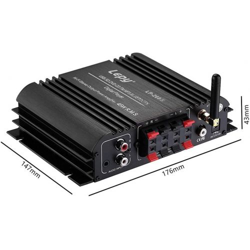  [아마존베스트]-Service-Informationen RUIZHI Lepy LP-269S Bluetooth Car Amplifier 2-Channel Hi-Fi Stereo Audio Support SD USB FM Remote Control