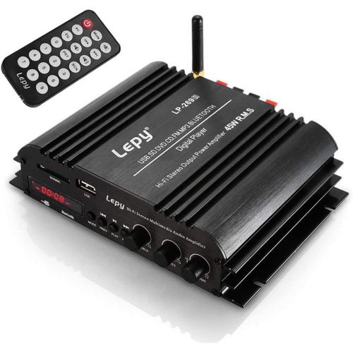  [아마존베스트]-Service-Informationen RUIZHI Lepy LP-269S Bluetooth Car Amplifier 2-Channel Hi-Fi Stereo Audio Support SD USB FM Remote Control