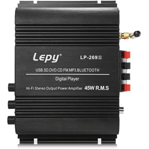  [아마존베스트]-Service-Informationen RUIZHI Lepy LP-269S Bluetooth Car Amplifier 2-Channel Hi-Fi Stereo Audio Support SD USB FM Remote Control