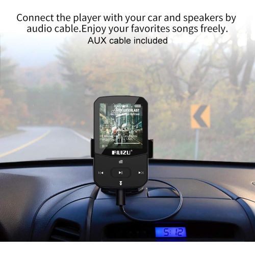  [아마존 핫딜]  [아마존핫딜]RUIZU Clip Mp3 Player with Bluetooth 4.1 8GB Lossless Sound Music Palyer with FM Radio Voice Recorder Video Earphones for Running,Support up to 128GB(Black)