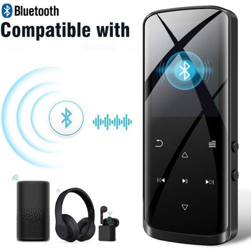  [아마존 핫딜]  [아마존핫딜]RUIZU Mp3 Player,8GB Mp3 Player with Bluetooth,Built-in Speaker,Portable HiFi Lossless Sound Music Player with FM Radio Voice Recorder Touch Button with Screen Support up to 128GB(Black)