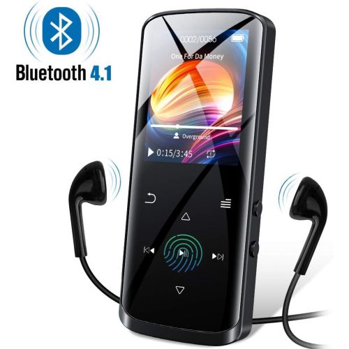  [아마존 핫딜]  [아마존핫딜]RUIZU Mp3 Player,8GB Mp3 Player with Bluetooth,Built-in Speaker,Portable HiFi Lossless Sound Music Player with FM Radio Voice Recorder Touch Button with Screen Support up to 128GB(Black)
