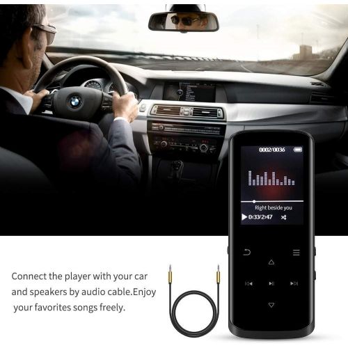  [아마존 핫딜]  [아마존핫딜]RUIZU Mp3 Player,8GB Mp3 Player with Bluetooth,Built-in Speaker,Portable HiFi Lossless Sound Music Player with FM Radio Voice Recorder Touch Button with Screen Support up to 128GB(Black)