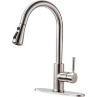 Kitchen Faucet, Kitchen Sink Faucet, Sink Faucet, Pull-Down Kitchen Faucets, Bar Kitchen Faucet, Brushed Nickel, Stainless Steel, RULIA PB1020