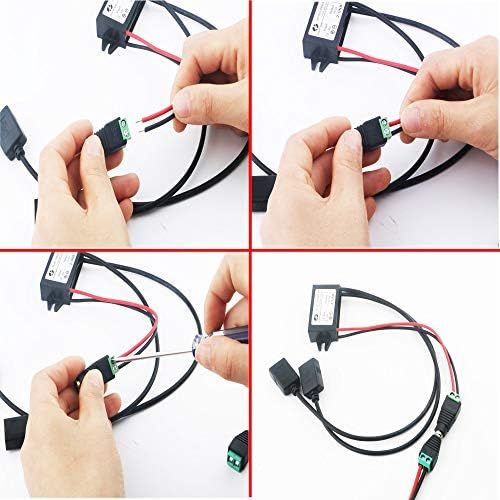  [아마존베스트]-Service-Informationen Runcci Yun Power Step-Down Transformer Buck Converter Voltage Regulator DC 12V to 5V 3A Voltage Converter with Dual USB for Car Motorcycle Motor Charger Audio Radio