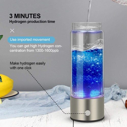 [아마존베스트]Runmind Hydrogen Water Bottle with PEM and SPE Technology, Up to 1600 PPB, Portable Hydrogen Generator Manufacturer, Glass Water Ionizer
