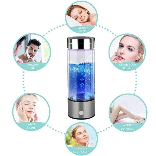  [아마존베스트]Runmind Hydrogen Water Bottle with PEM and SPE Technology, Up to 1600 PPB, Portable Hydrogen Generator Manufacturer, Glass Water Ionizer