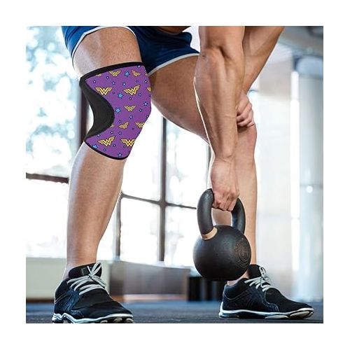  Knee Sleeves(1 PAIR) 7 mm Neoprene Knee Supports Pain Compression Brace Cap for Squats Cross Fitness Training WODS Weightlifting Powerlifting Knee Pads For Men Women Kids