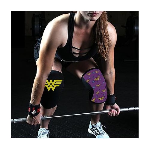  Knee Sleeves(1 PAIR) 7 mm Neoprene Knee Supports Pain Compression Brace Cap for Squats Cross Fitness Training WODS Weightlifting Powerlifting Knee Pads For Men Women Kids