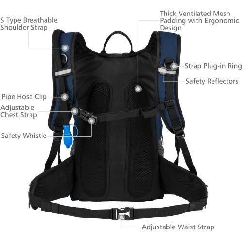  [아마존 핫딜]  [아마존핫딜]RUPUMPACK Insulated Hydration Backpack Pack with 2.5L BPA Free Bladder, Lightweight Daypack Water Backpack for Hiking Running Cycling Camping, School Commuter, Fits Men, Women, Kid