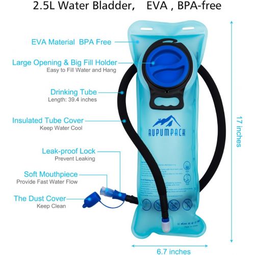  [아마존 핫딜]  [아마존핫딜]RUPUMPACK Insulated Hydration Backpack Pack with 2.5L BPA Free Bladder, Lightweight Daypack Water Backpack for Hiking Running Cycling, School Commuter, Fits Men, Women, Kids, 18L