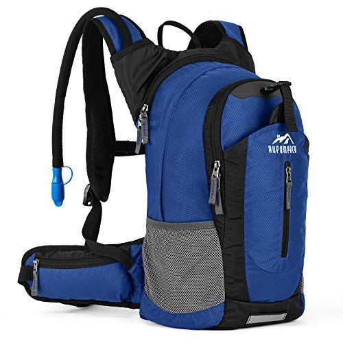  RUPUMPACK Insulated Hydration Backpack Pack with 2.5L BPA Free Bladder, Lightweight Daypack Water Backpack for Hiking Running Cycling Camping, Commuter, Fits Men, Women, Kids, 18L