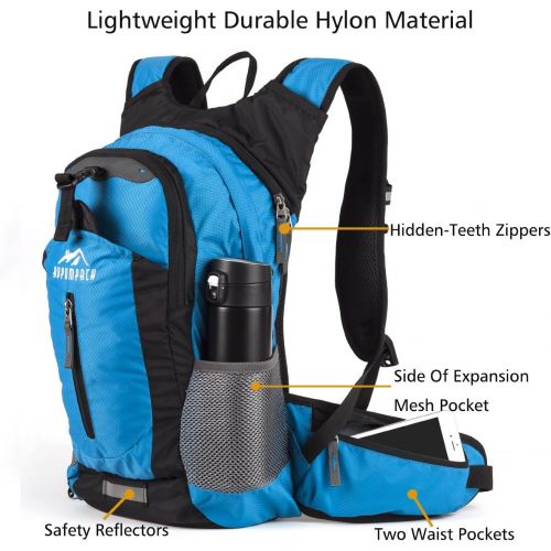  RUPUMPACK Insulated Hydration Backpack Pack with 2.5L BPA Free Bladder, Lightweight Daypack Water Backpack for Hiking Running Cycling Camping, Commuter, Fits Men, Women, Kids, 18L