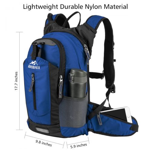  RUPUMPACK Insulated Hydration Backpack Pack with 2.5L BPA Free Bladder, Lightweight Daypack Water Backpack for Hiking Running Cycling Camping, School Commuter, Fits Men, Women, Kid