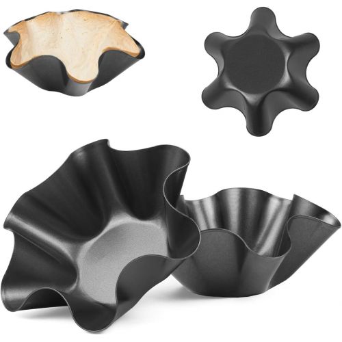  [아마존베스트]RUVINCE Tortilla Maker Nonstick Taco Shell Maker Salad Bowl Set of 4 Pack Perfect Taco Pan