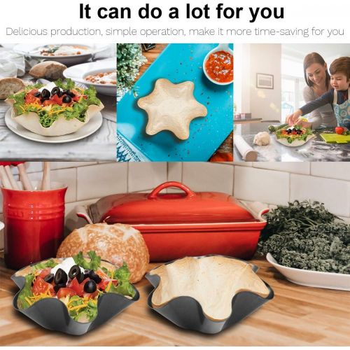  [아마존베스트]RUVINCE Tortilla Maker Nonstick Taco Shell Maker Salad Bowl Set of 4 Pack Perfect Taco Pan