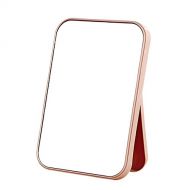 RUYA Foldable Tabletop Vanity Mirror for Bathroom Bedroom Desk Folding Cosmetic Makeup Mirrors (Pink)