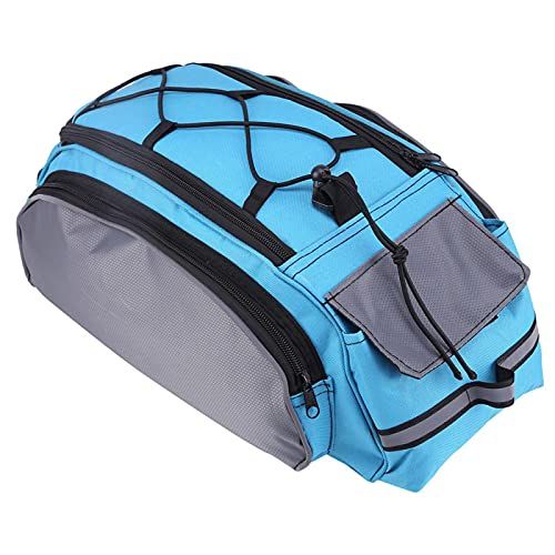  RV77 Bicycle Rear Carrier Bag, Bike Panniers Cycling Rack Bag Seat Cargo Bag, Large Capacity Cycling Carrier Bag with Reflective Strips & Handle for Outdoor Activities