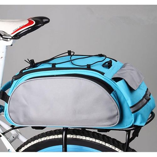  RV77 Bicycle Rear Carrier Bag, Bike Panniers Cycling Rack Bag Seat Cargo Bag, Large Capacity Cycling Carrier Bag with Reflective Strips & Handle for Outdoor Activities