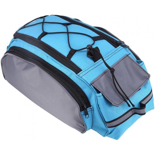  RV77 Bicycle Rear Carrier Bag, Bike Panniers Cycling Rack Bag Seat Cargo Bag, Large Capacity Cycling Carrier Bag with Reflective Strips & Handle for Outdoor Activities